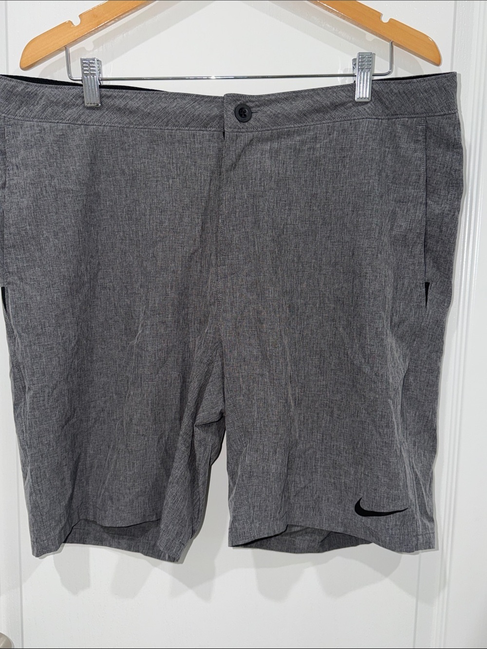 Nike Men's Heather Gray Performance Athletic Swim Shorts size 36”